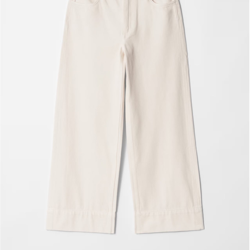 & Other Stories Off-White Wide Leg Jeans View 6